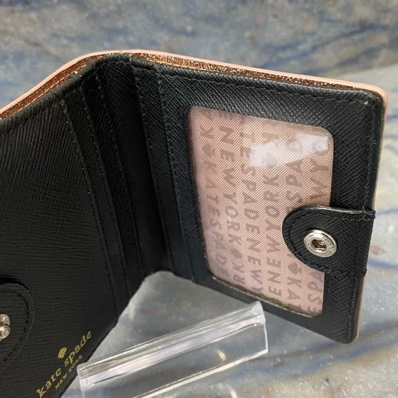 Kate Spade Mavis Rose Gold Glitter Wallet - Picture 11 of 12